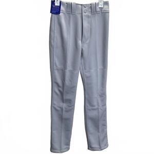 New Mizuno Mens Adult XS Baseball Pants Grey Double Knee Straight